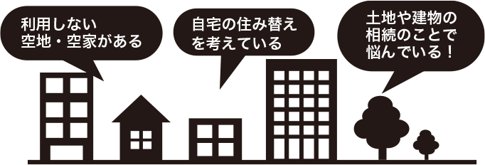 利用しない空地・空き家がある。自宅の住み替えを考えている。土地や建物の相続のことで悩んでいる!